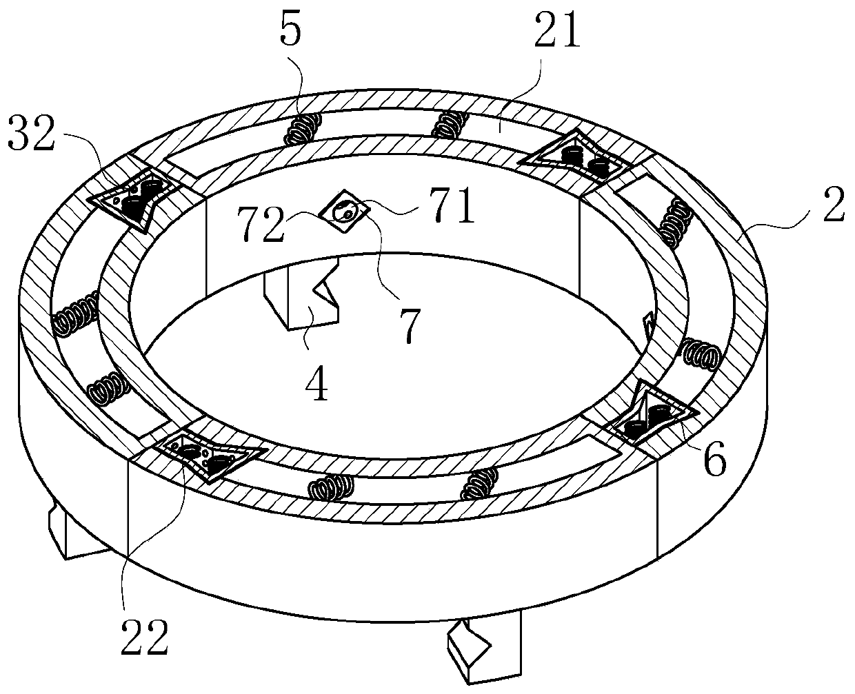 Prefabricated part of blast furnace throat