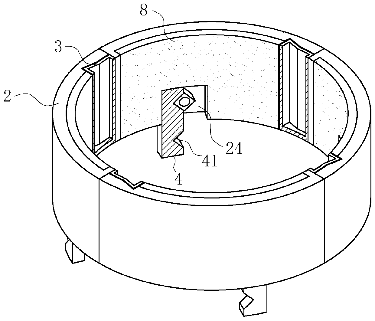 Prefabricated part of blast furnace throat