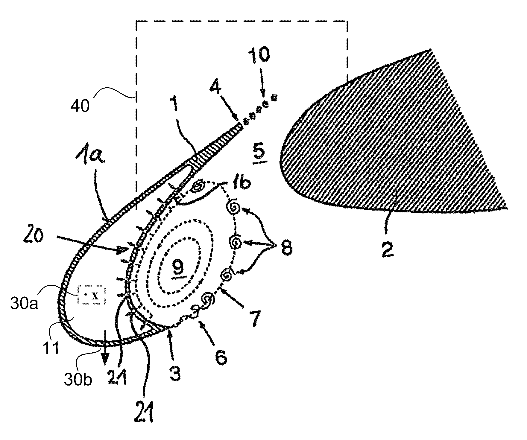 High-lift system for an aircraft with a main wing and an adjustable slat