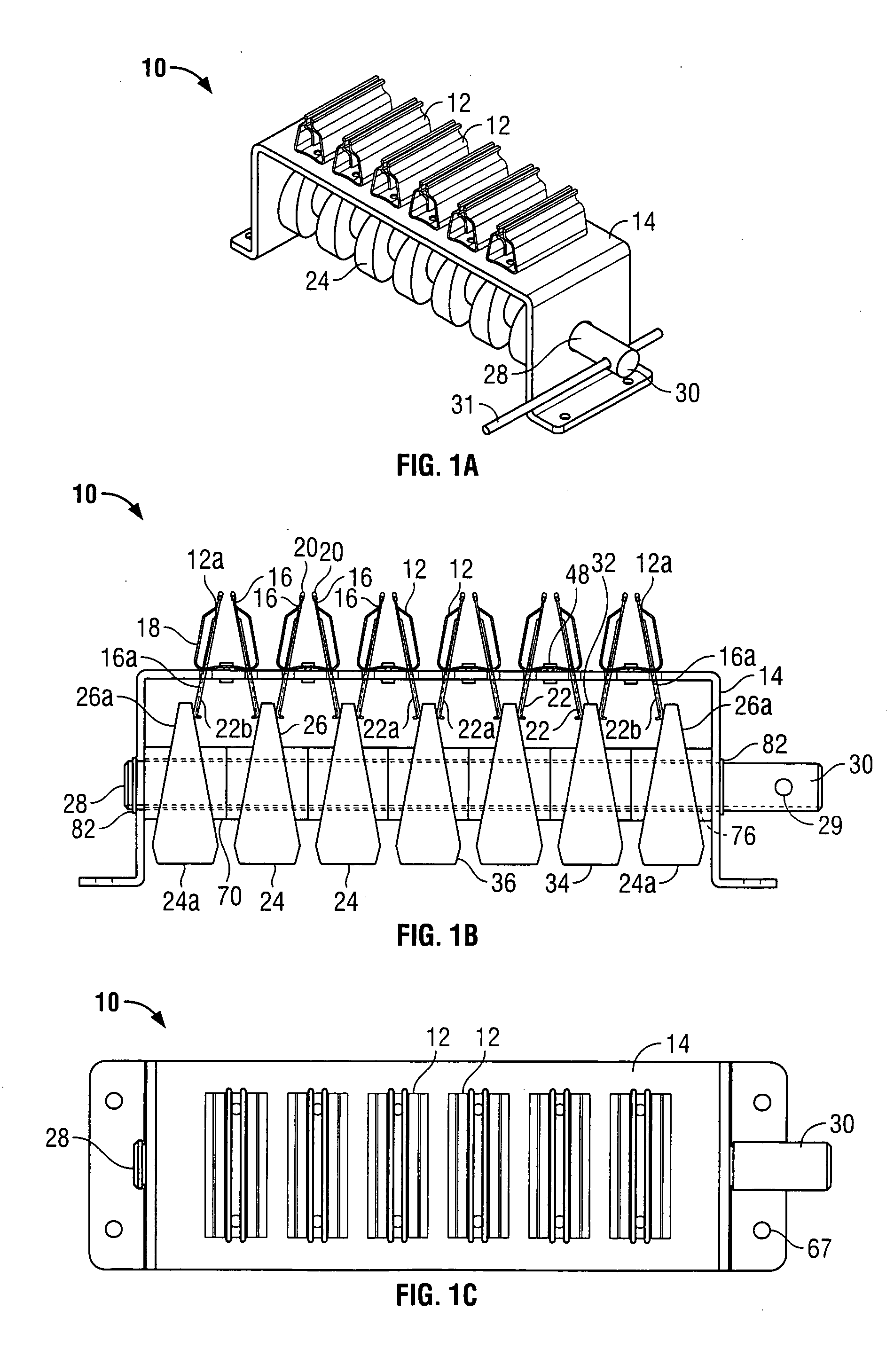 Compact clamping cartridge for panel-type products