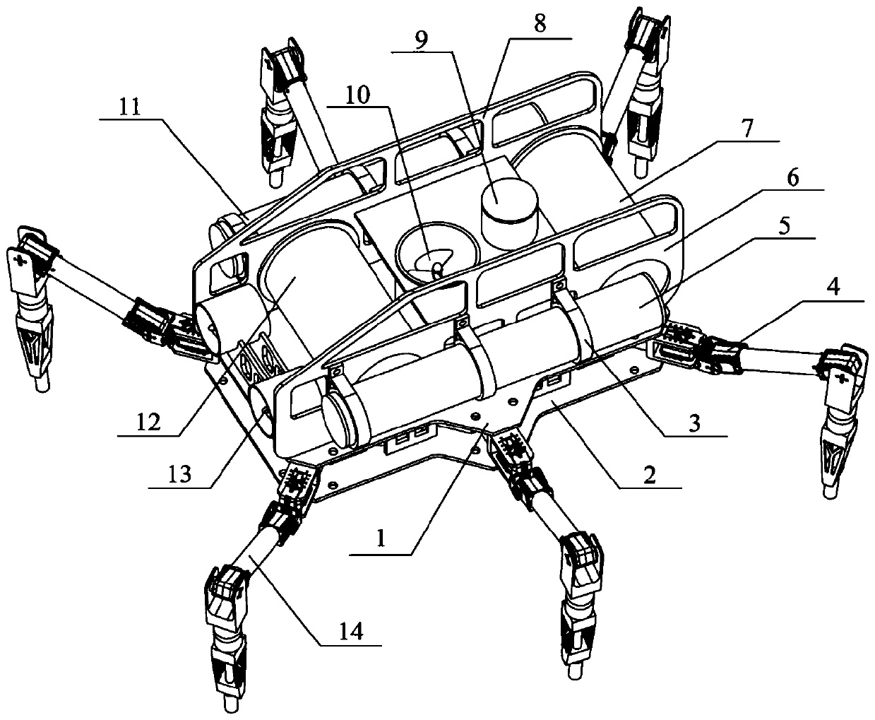 A robot suitable for underwater cruising and seabed crawling and its control method