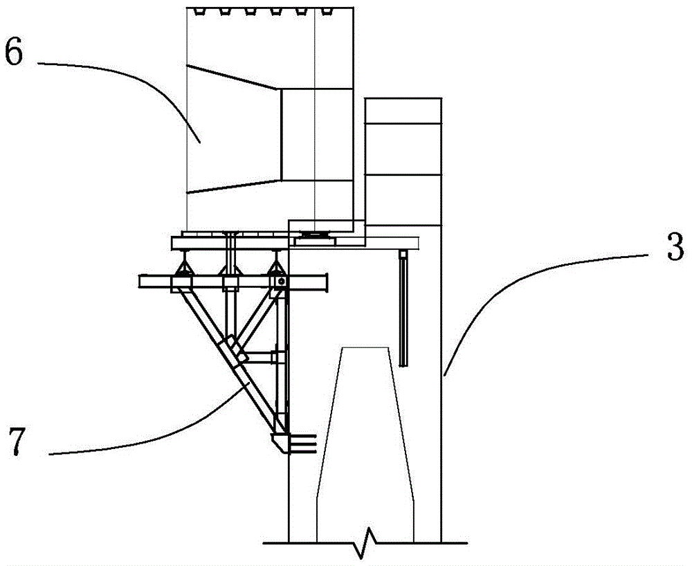 Asymmetrical casting construction method of side span of rigid frame bridge with extra high piers and long span length