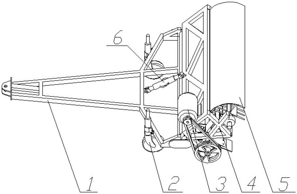 A field drying material tumbling machine