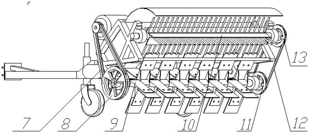 A field drying material tumbling machine