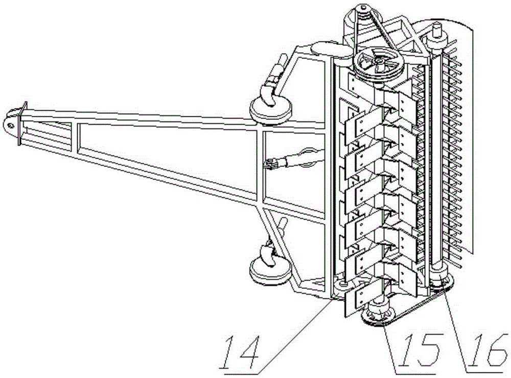 A field drying material tumbling machine