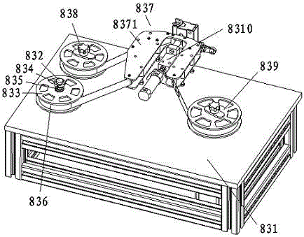 Labeling assembly line for stroke switch assembly machine