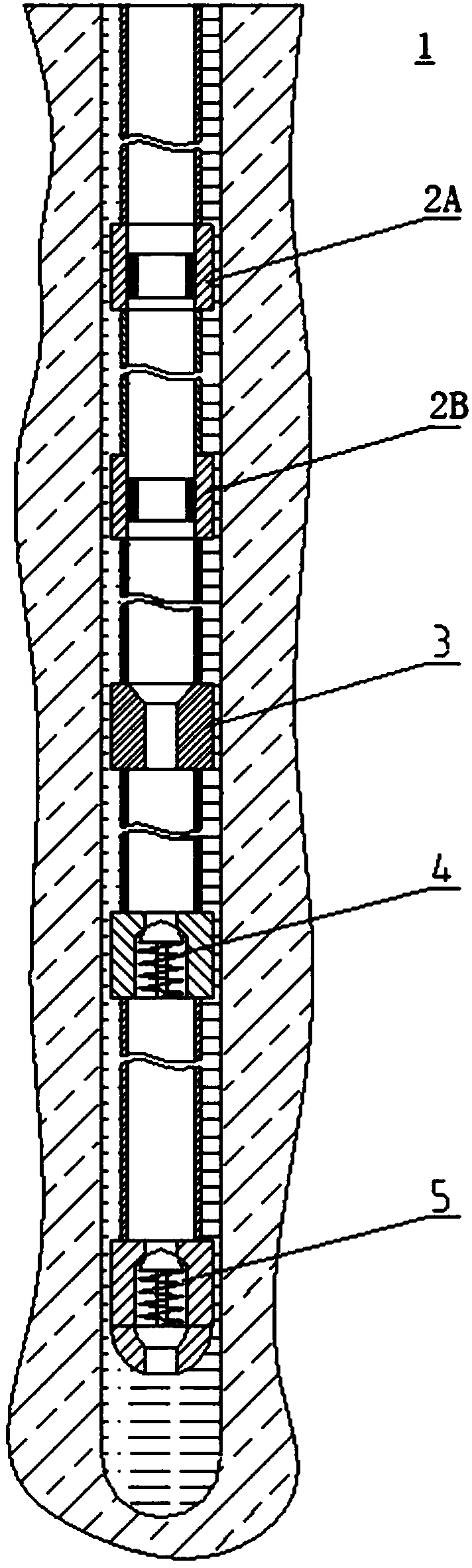 Well cementation tubular column and well cementation method