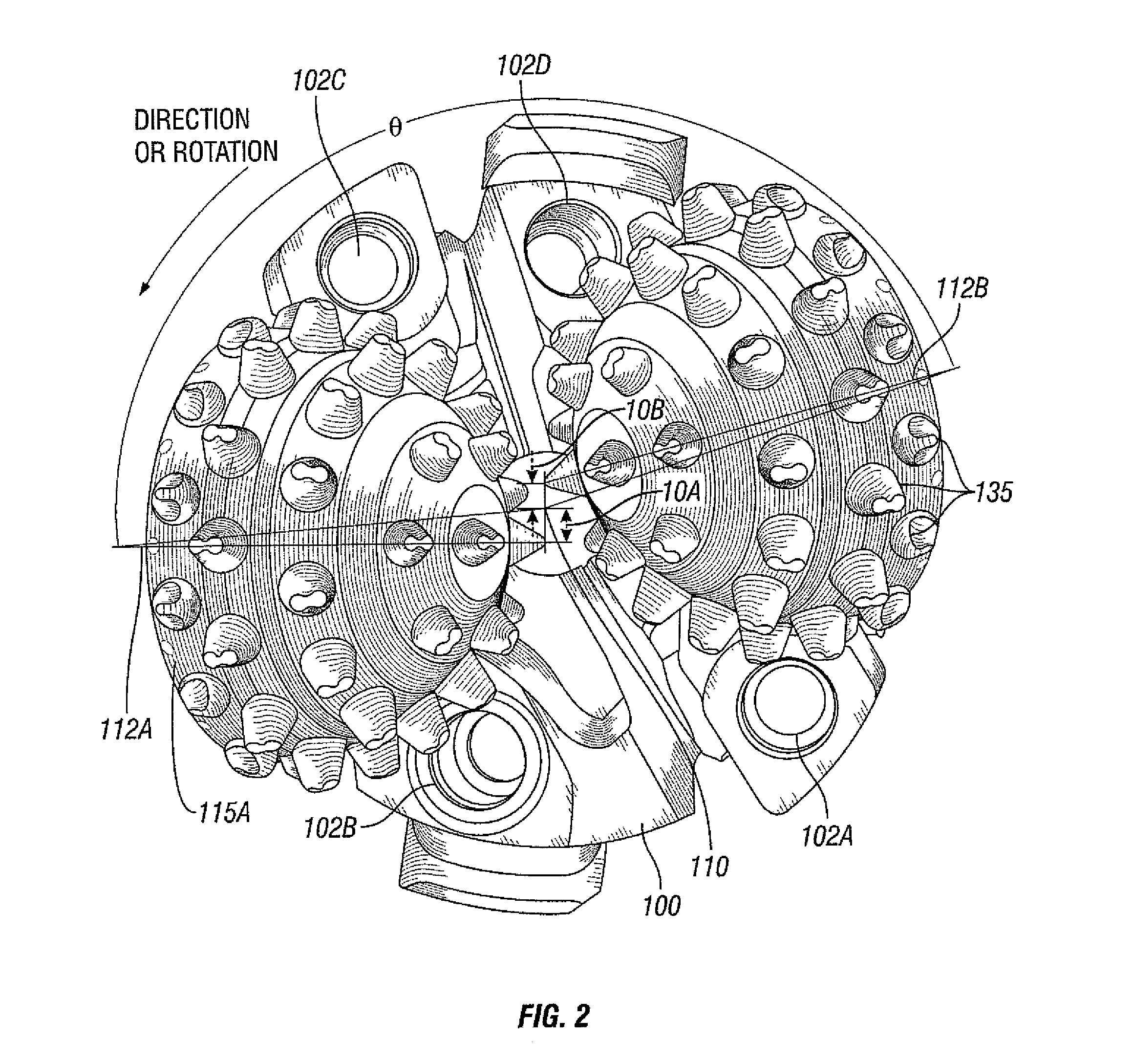 Two-cone drill bit with enhanced stability