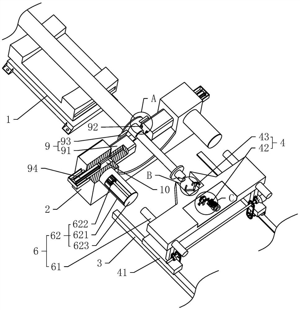 A flue gas conveying pipe core pulling machine