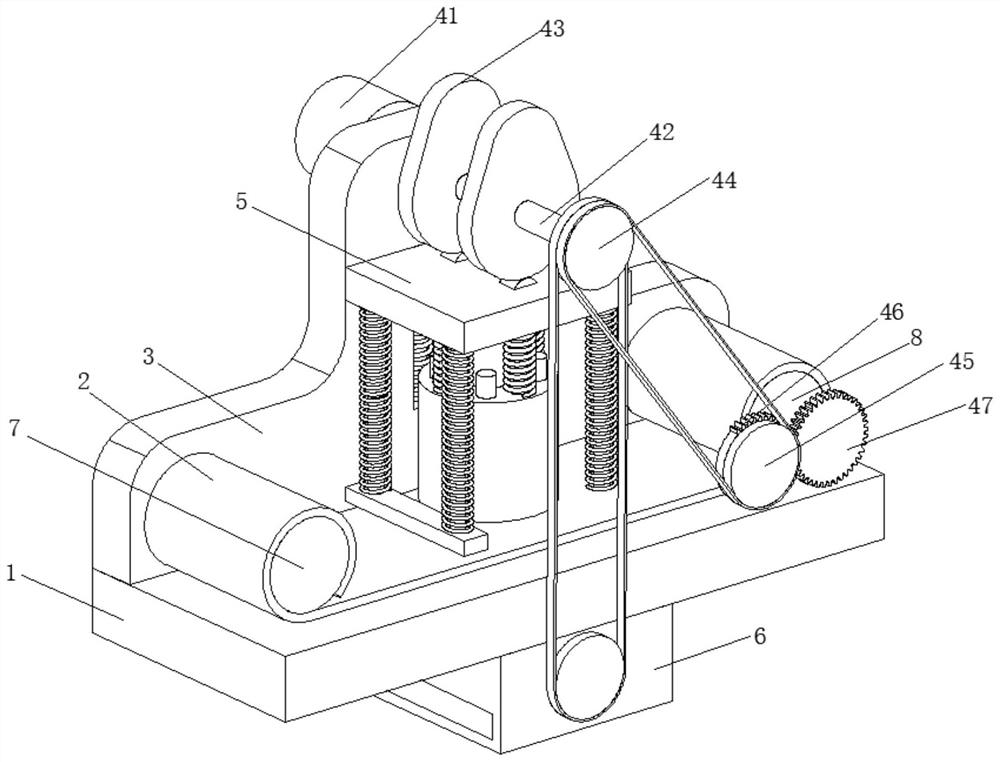 Blanking device of reinforced backflow hollow-square-shaped HY fiber felt in flat heat pipe