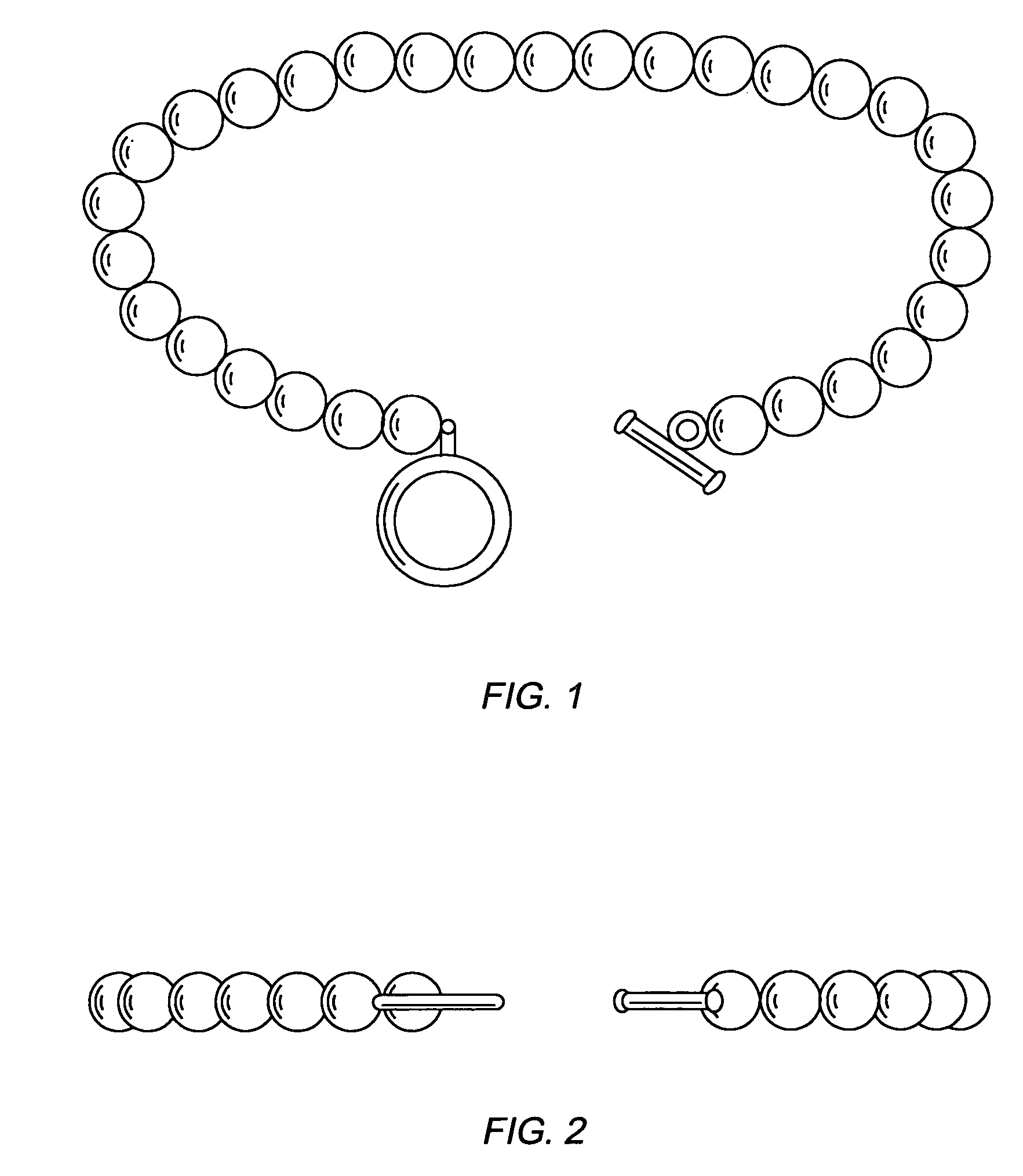 Method of stringing beads and article thereof