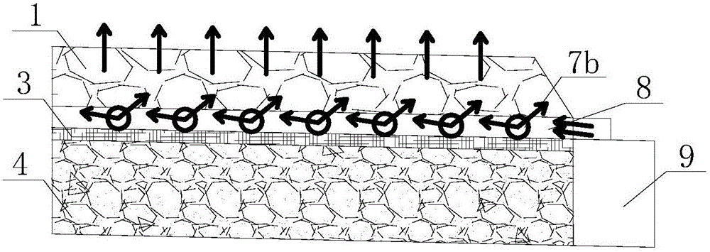 Construction method for dust removing and water draining macroporous asphalt road surface containing graded broken stone composite layer