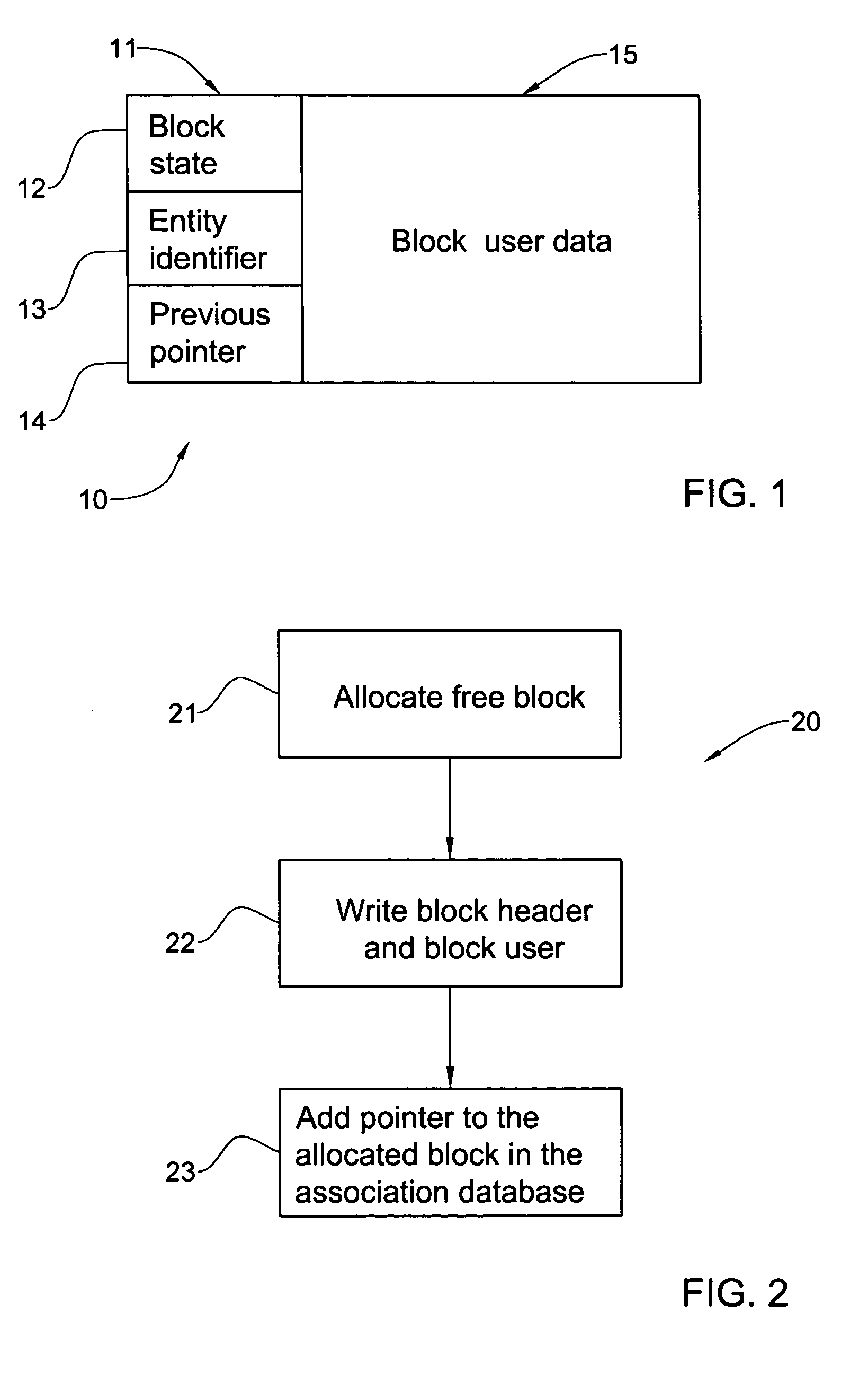 Chaining of blocks for optimal performance with DASD (Direct Access Storage Devices) free nonvolatile updates