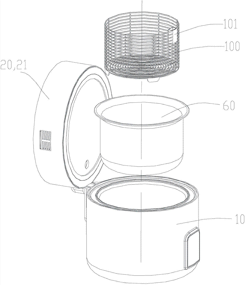 Electric caldron with electric baking function