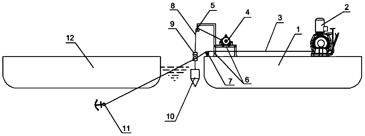 Construction navigation cable pressing device and cable pressing method