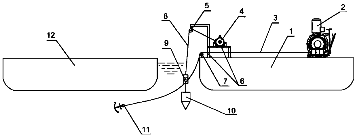 Construction navigation cable pressing device and cable pressing method