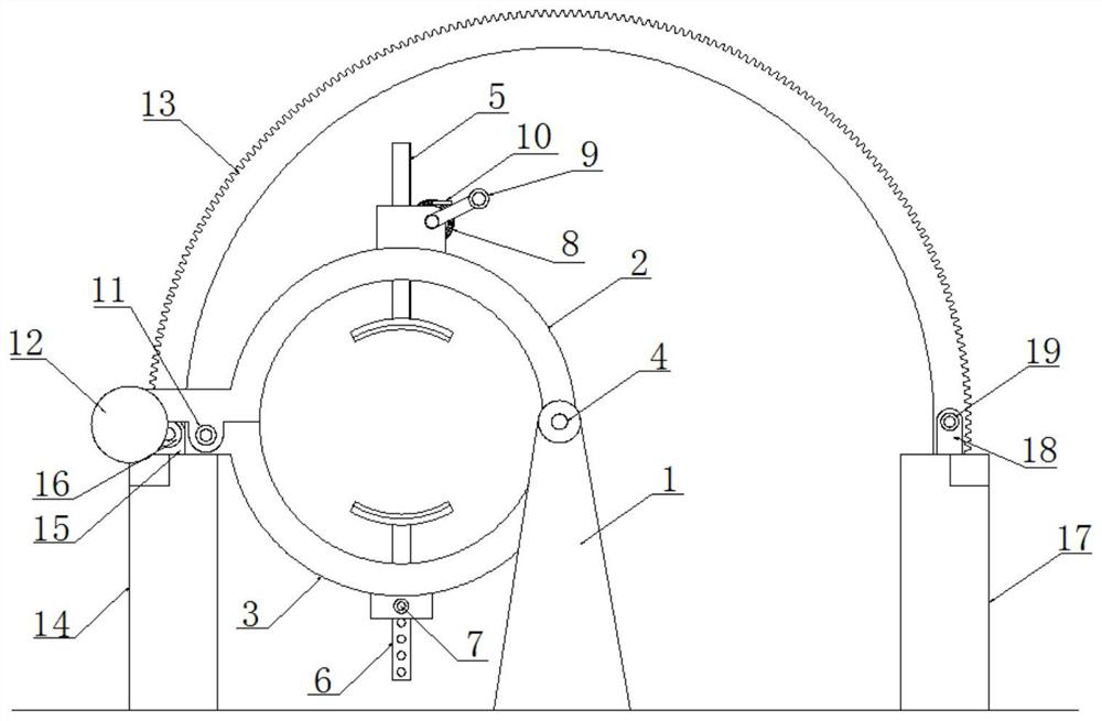 Turnover type pipe welding device and using method thereof