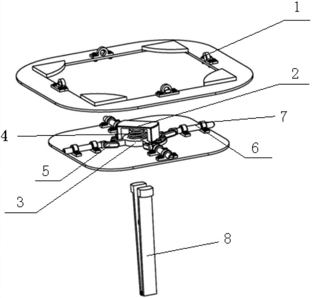 Opening cover lock device based on linkage mechanism