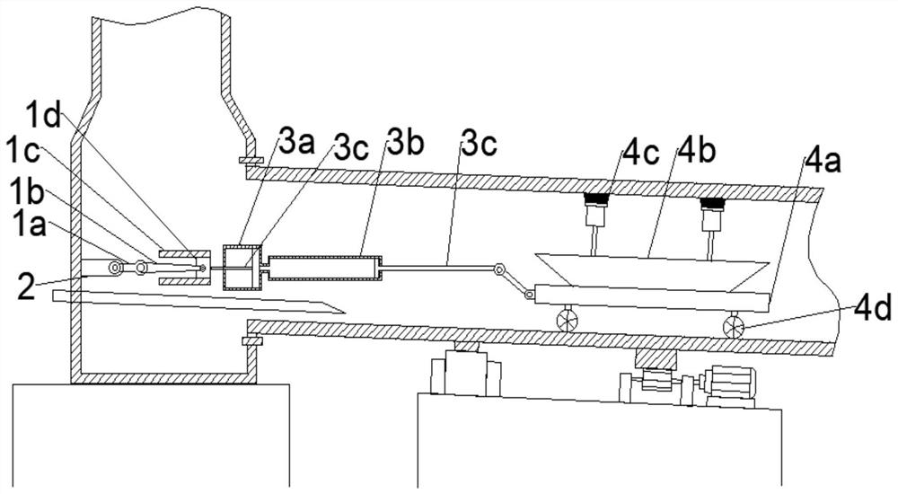 Excess material recovery device for rotary kiln