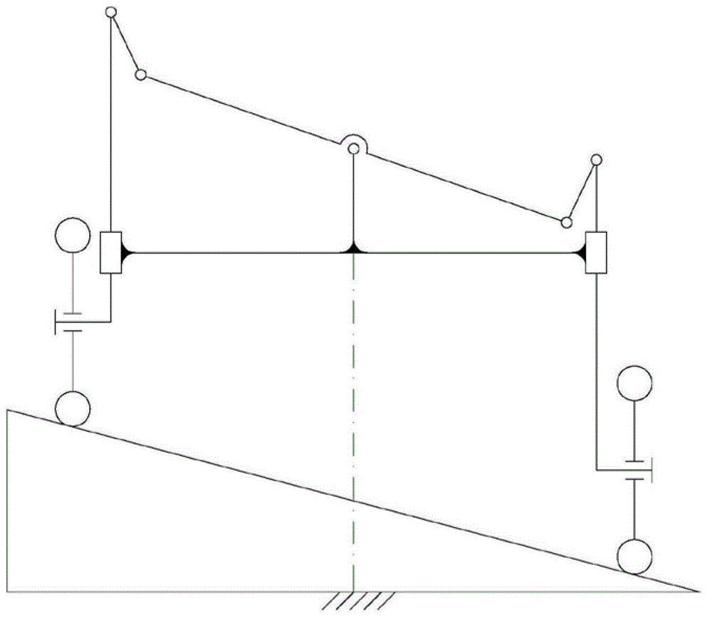 Automatic transverse level-adjusting mechanism for vehicle chassis