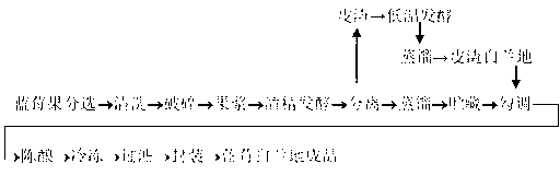 Production method for blueberry brandy