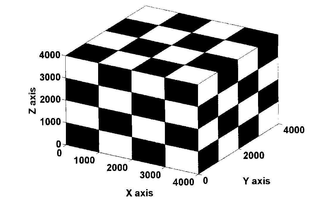 Camera self-calibration method based on three orthogonal direction end points