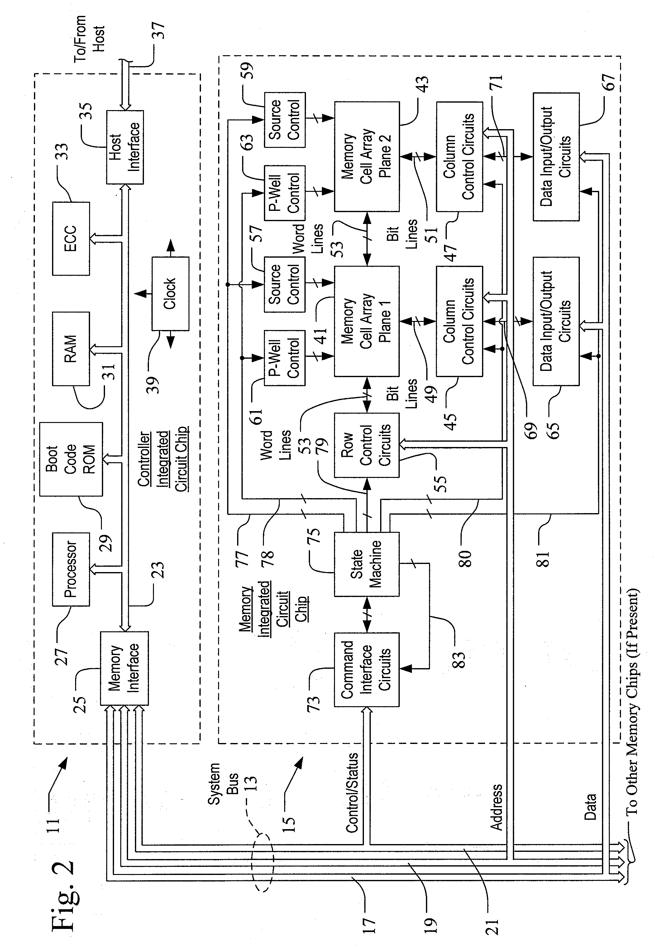 System For Interfacing A Host Operating Through A Logical Address Space With A Direct File Storage Medium