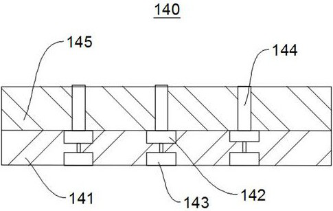 Layered electromagnetic shielding packaging structure and packaging structure manufacturing method