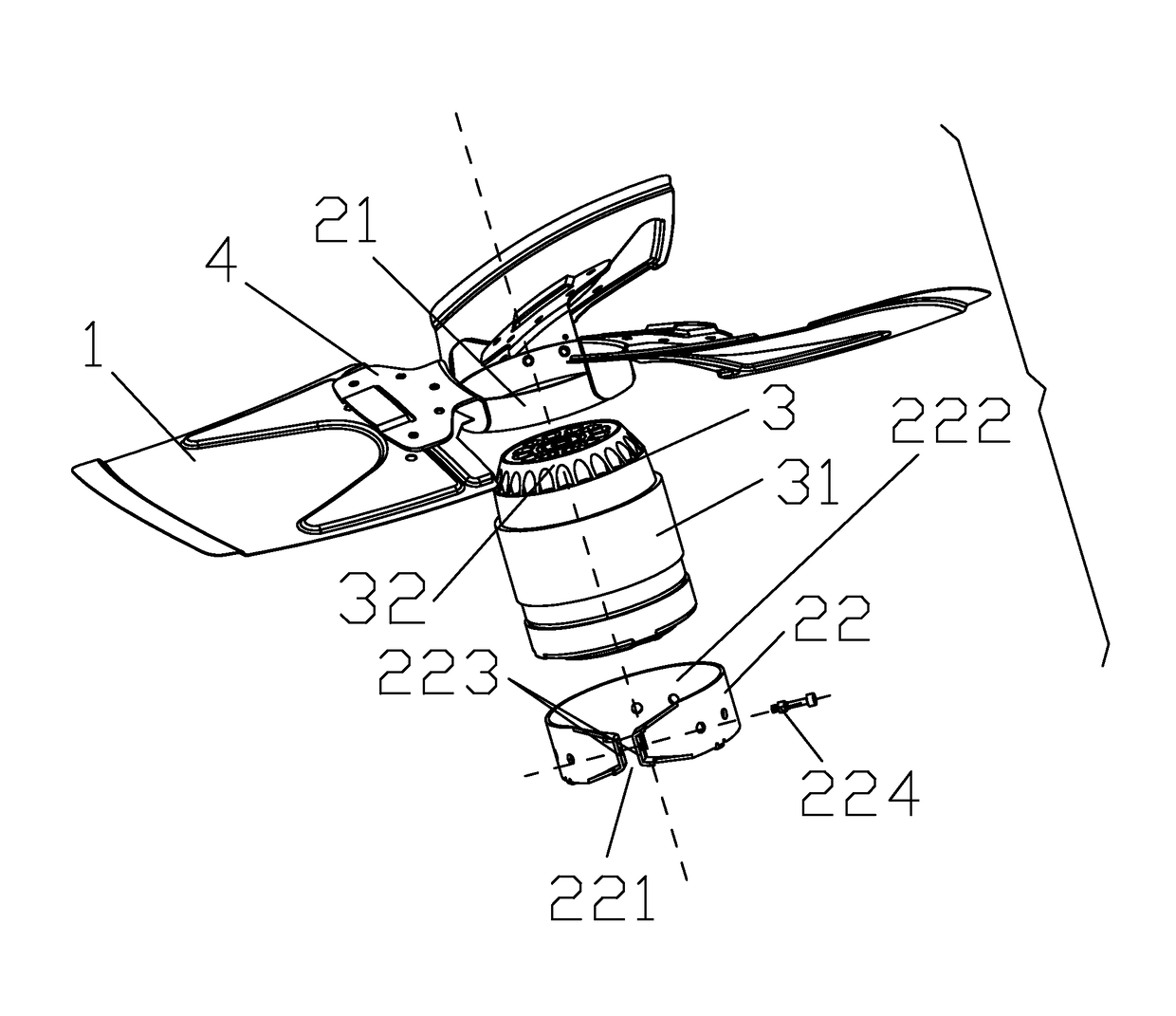 Fan system having an external rotor