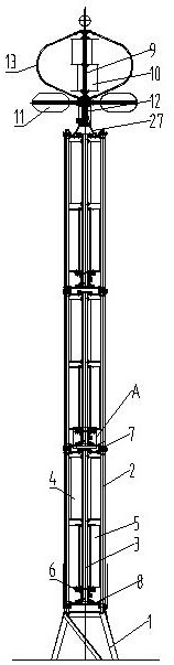 An assembled and combined wind power generation device and its power generation method