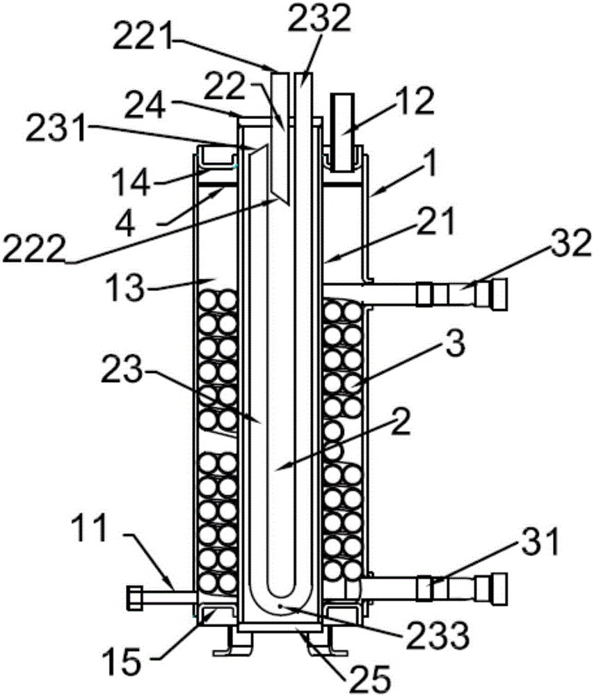 Tank heat exchanger for heat pump system