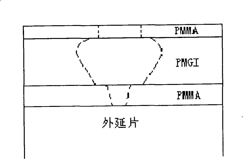 Method for preparing transistor T type nano grid