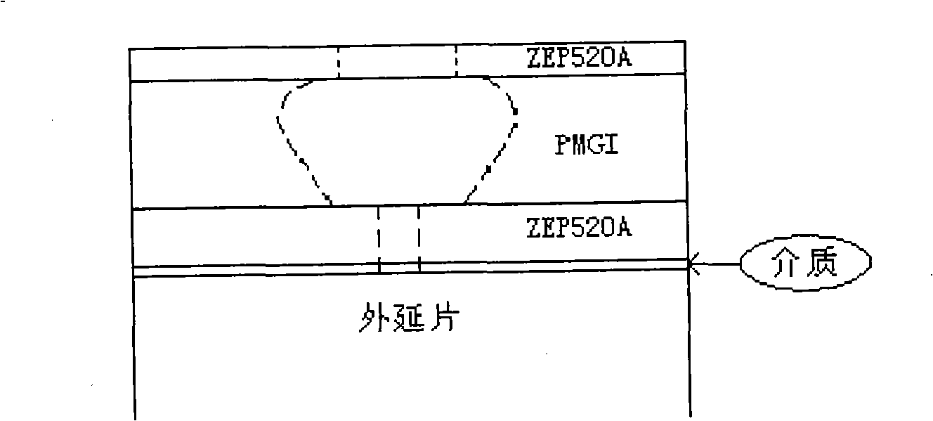 Method for preparing transistor T type nano grid