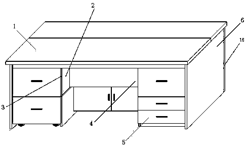 Office table with internal couch