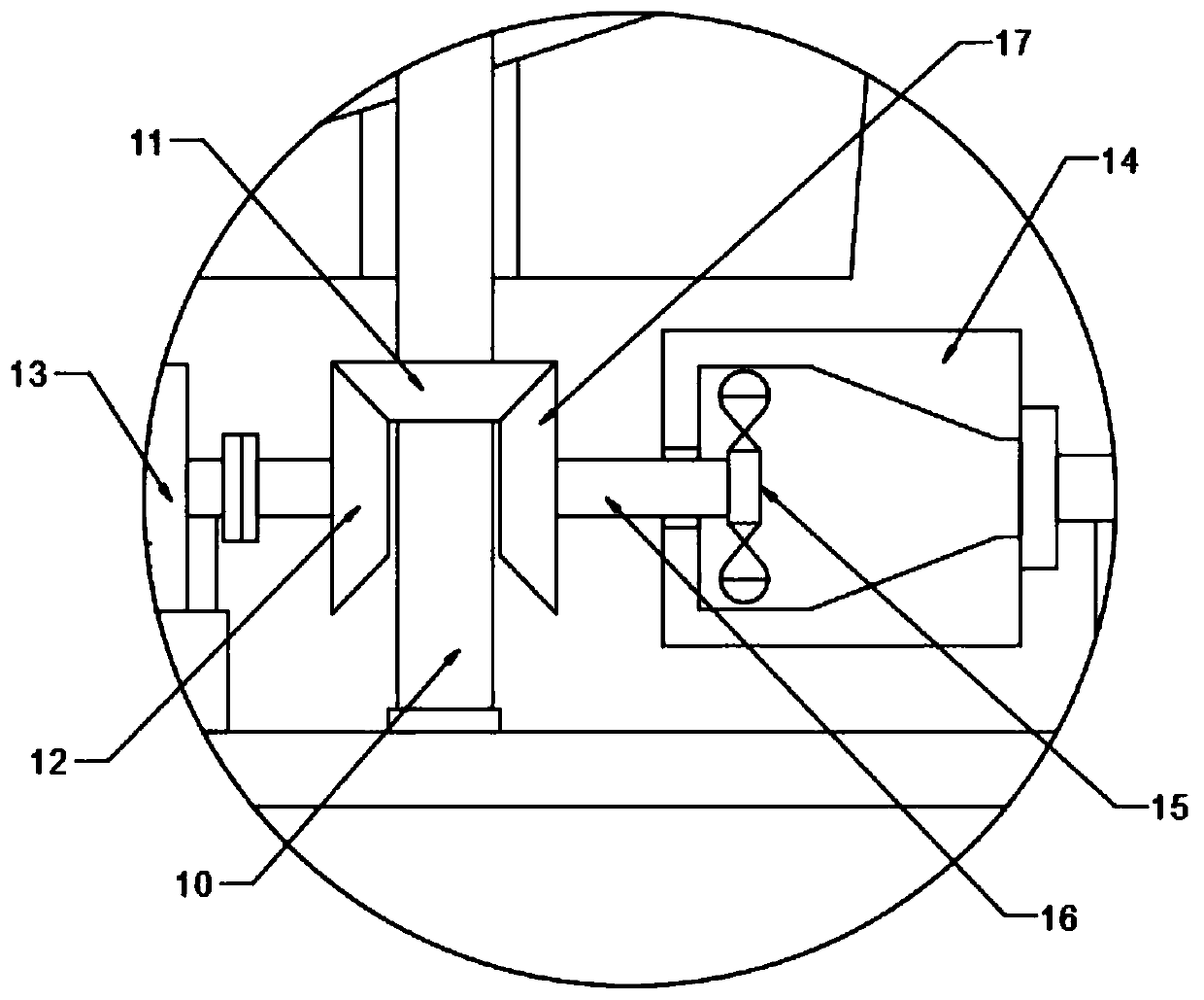 Ore crushing device with dust falling mechanism