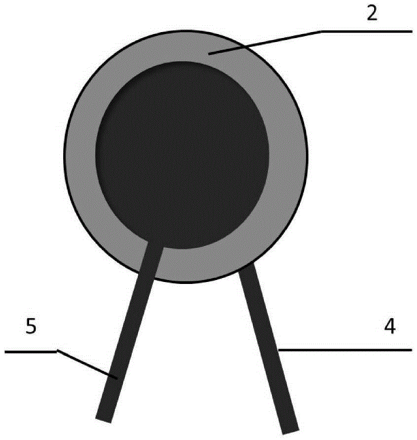 Component with over-voltage over-current protective effect and manufacturing process of the same