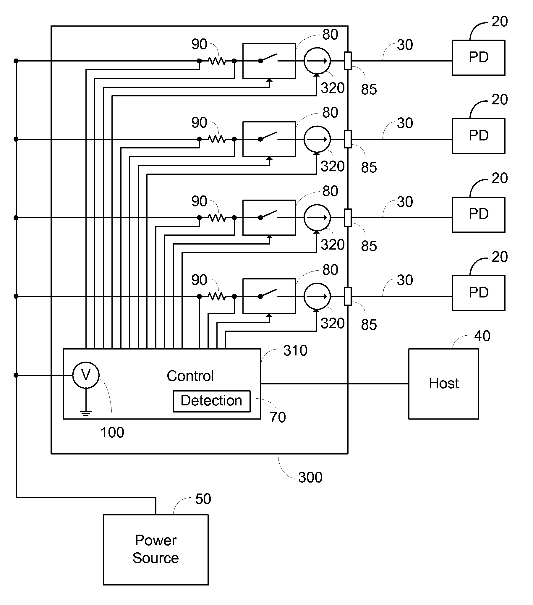 Reduced Guard Band for Power Over Ethernet