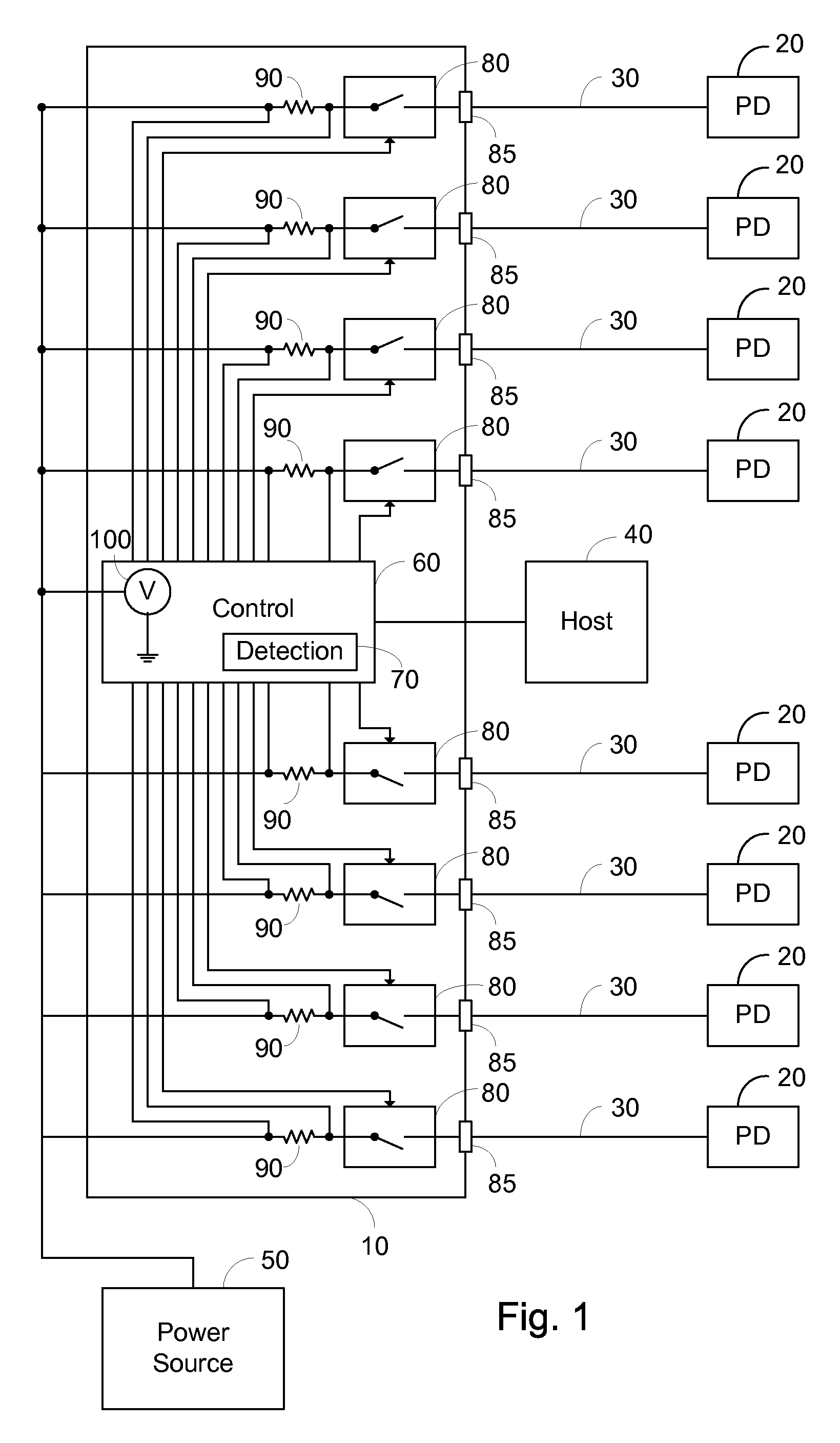 Reduced Guard Band for Power Over Ethernet