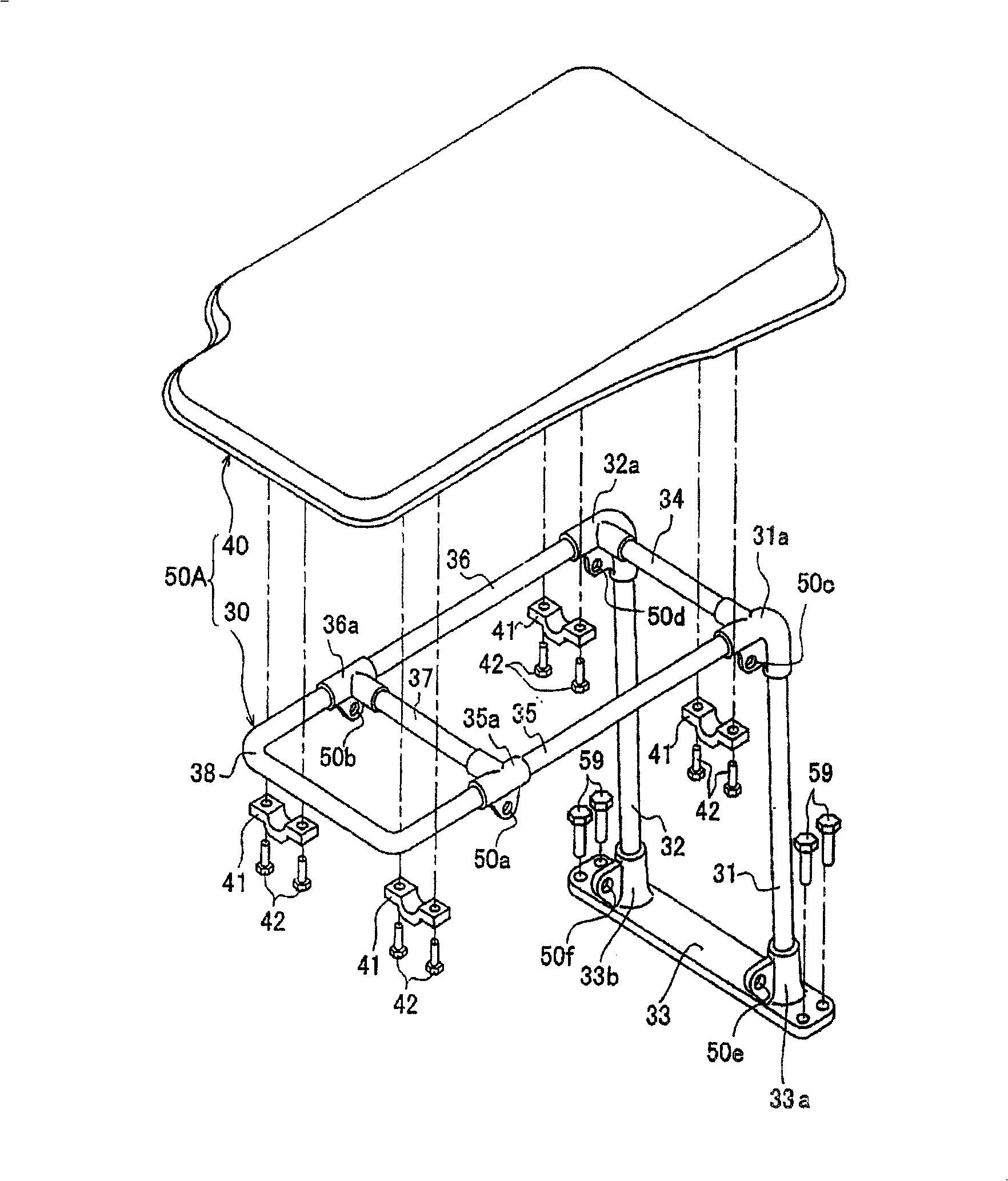 ROPS canopy of hydraulic shovel