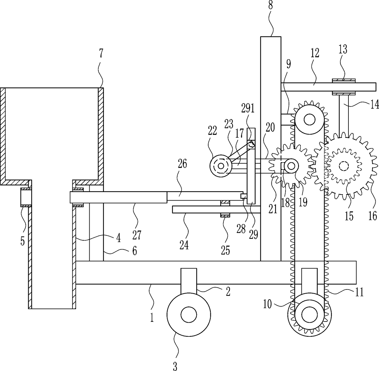 Automatic cement marching paving equipment for construction ground