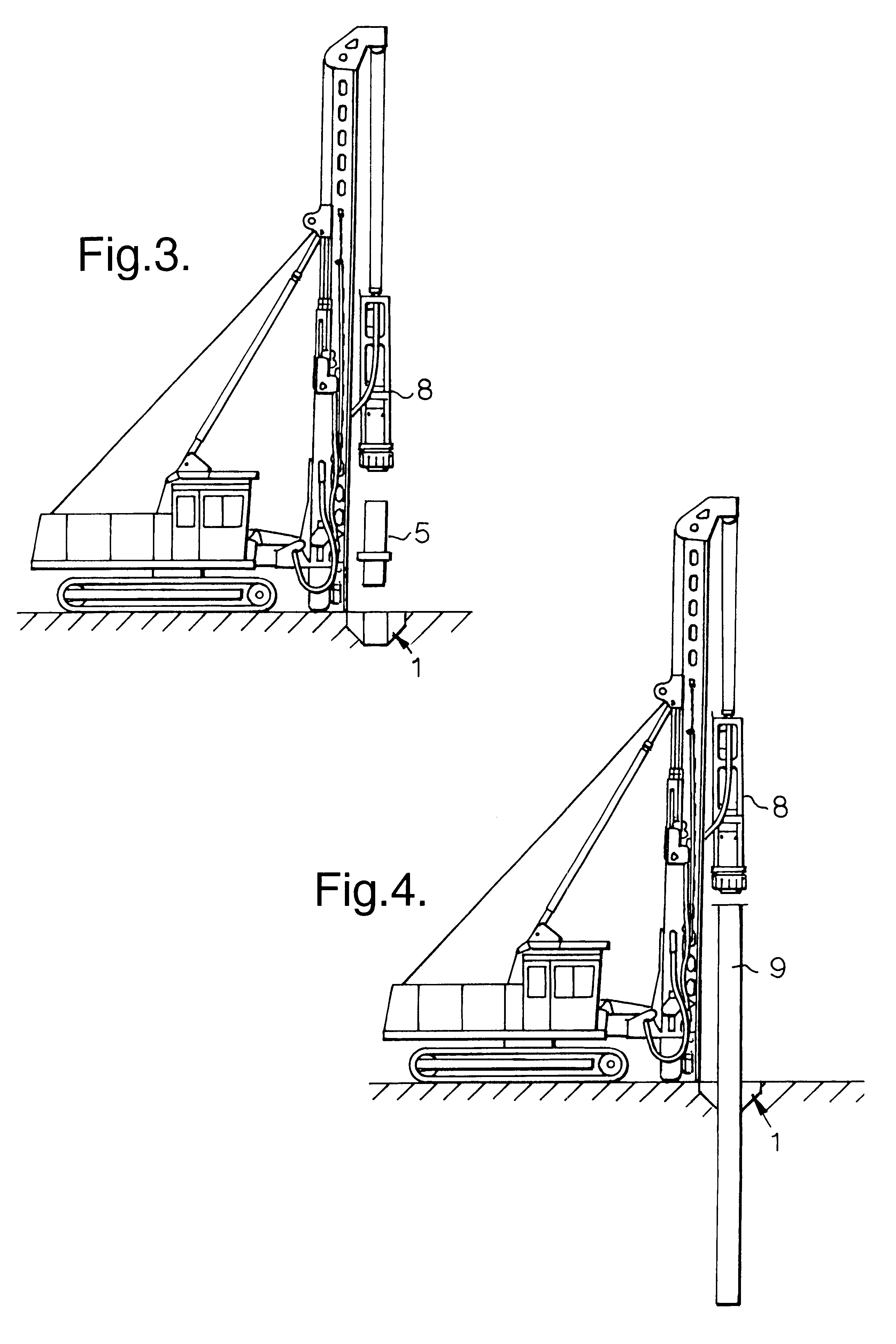 Method of forming enlarged pile heads