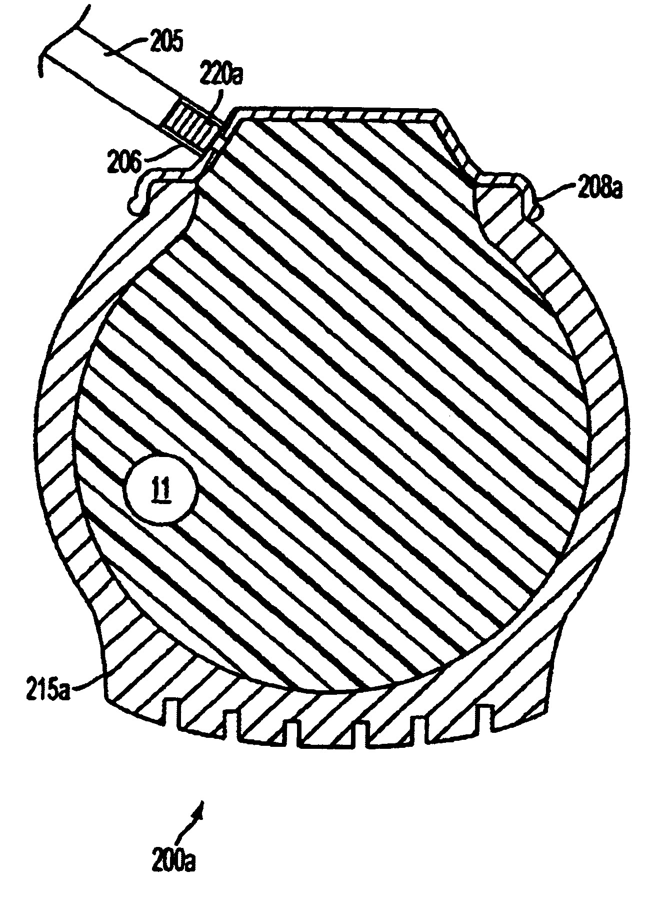 Apparatus for making tires filled with flatproofing material