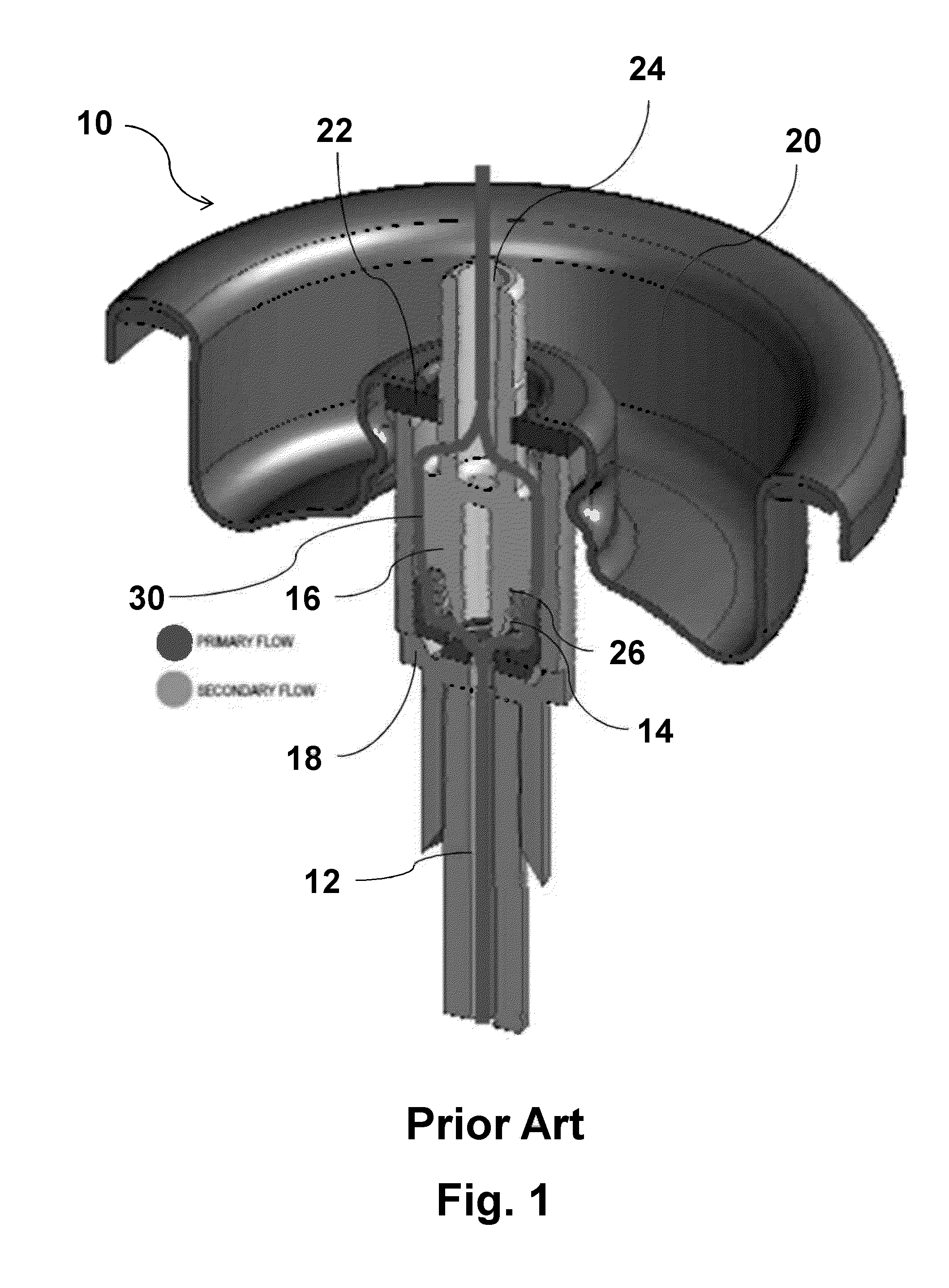 Aerosol valve with defined flow paths