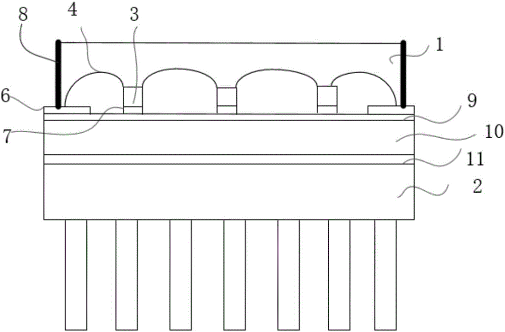 Large power LED structure adopting COB packaging