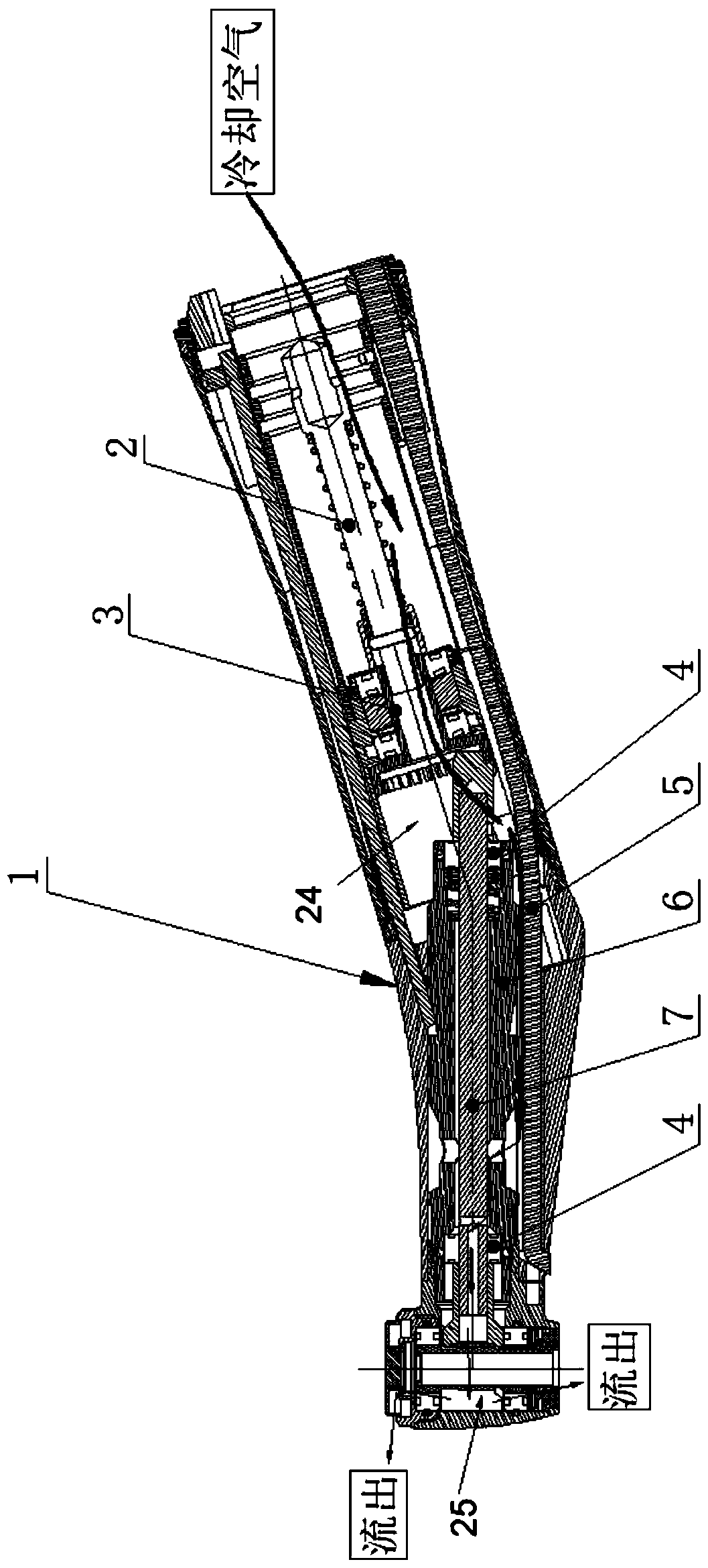 Dental handpiece with airflow cooling system