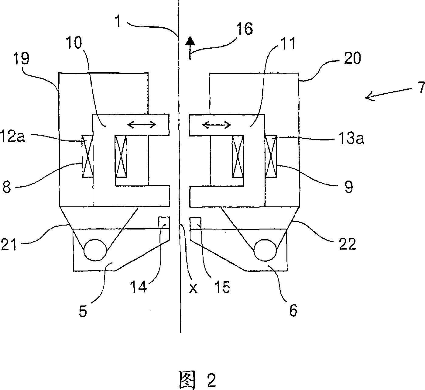 A device and a method for stabilizing a metallic object