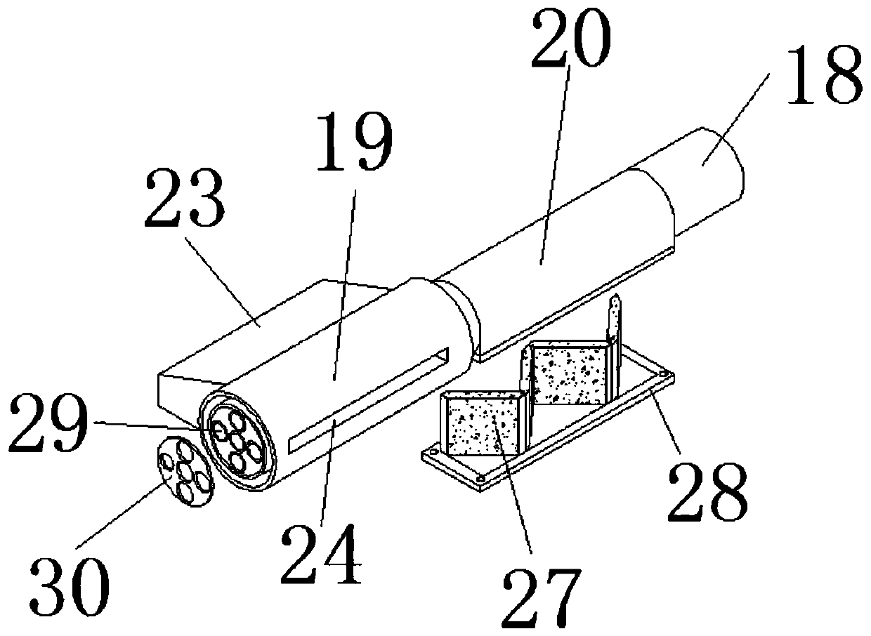 Three-stage treatment equipment for printing and dyeing waste gas