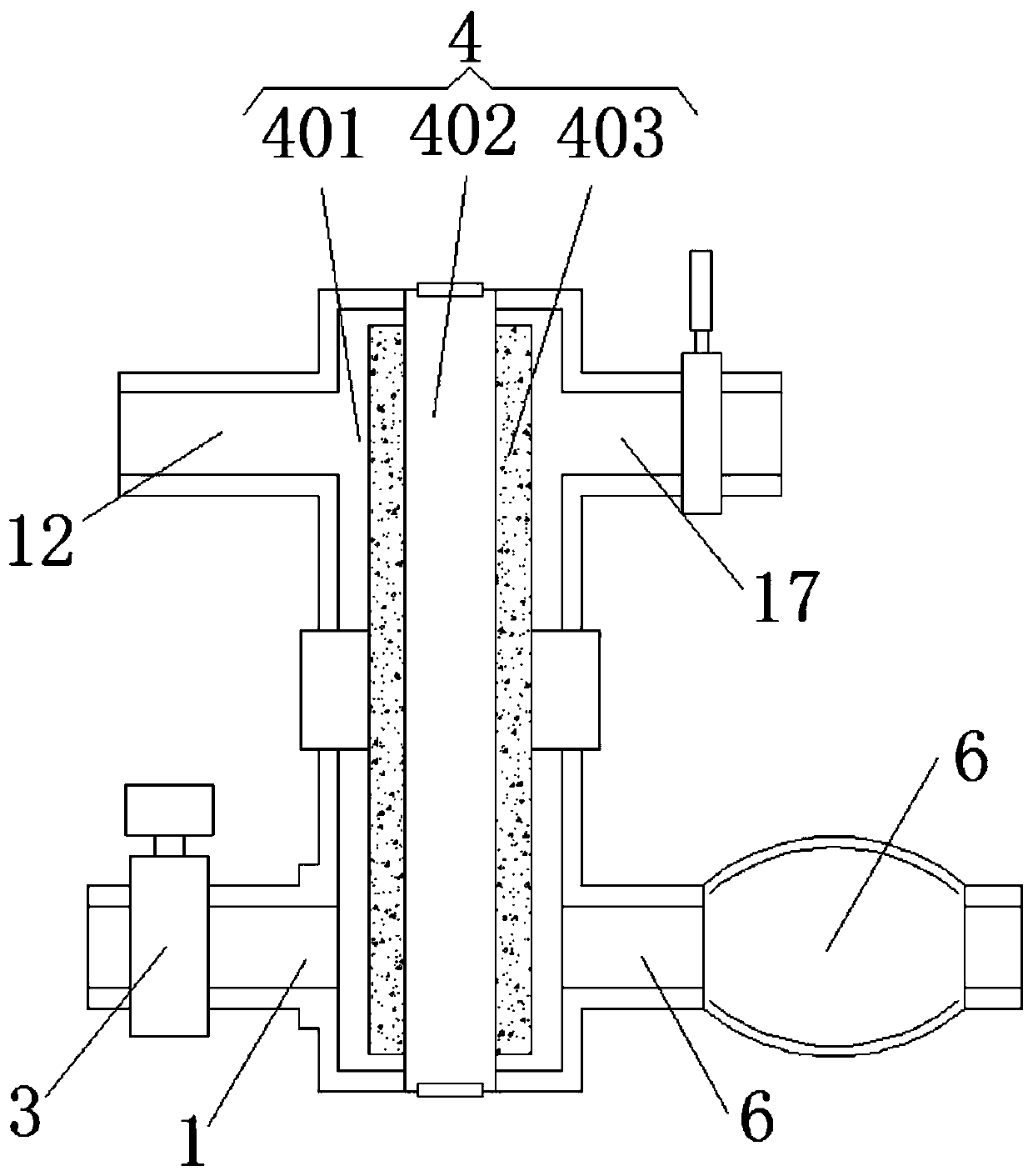 Three-stage treatment equipment for printing and dyeing waste gas