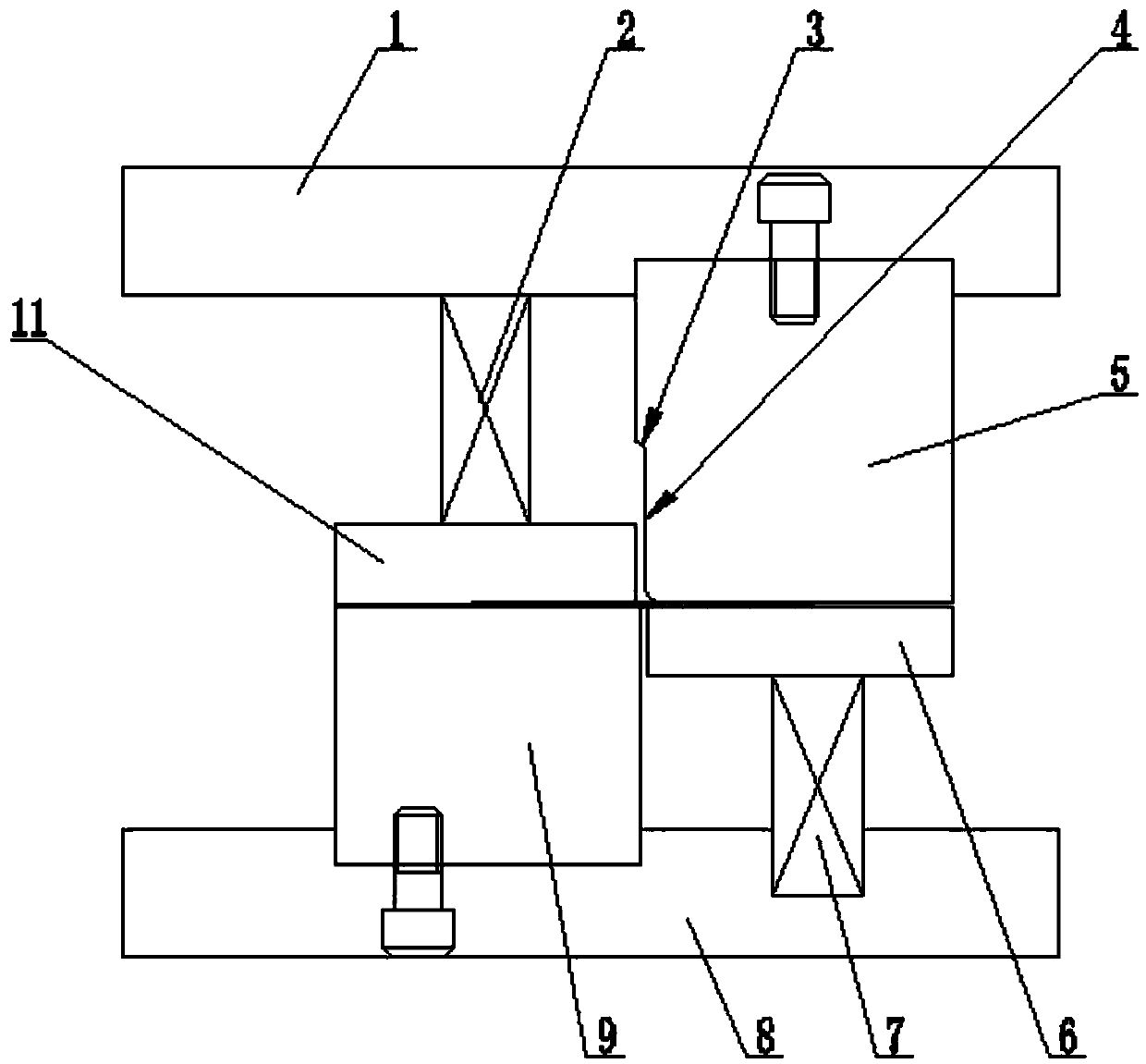 Die device for achieving drawing flanging forming