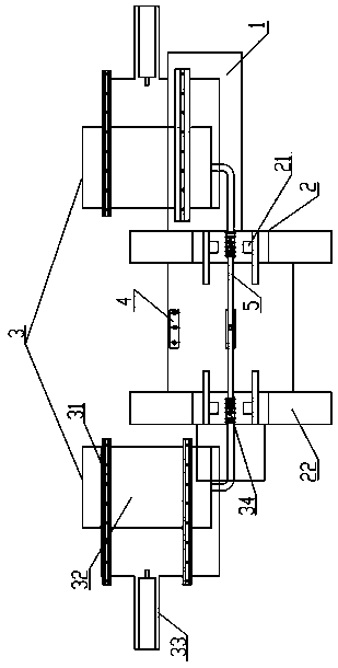 Overall heating device for automotive stabilizer bar with variable-section end part